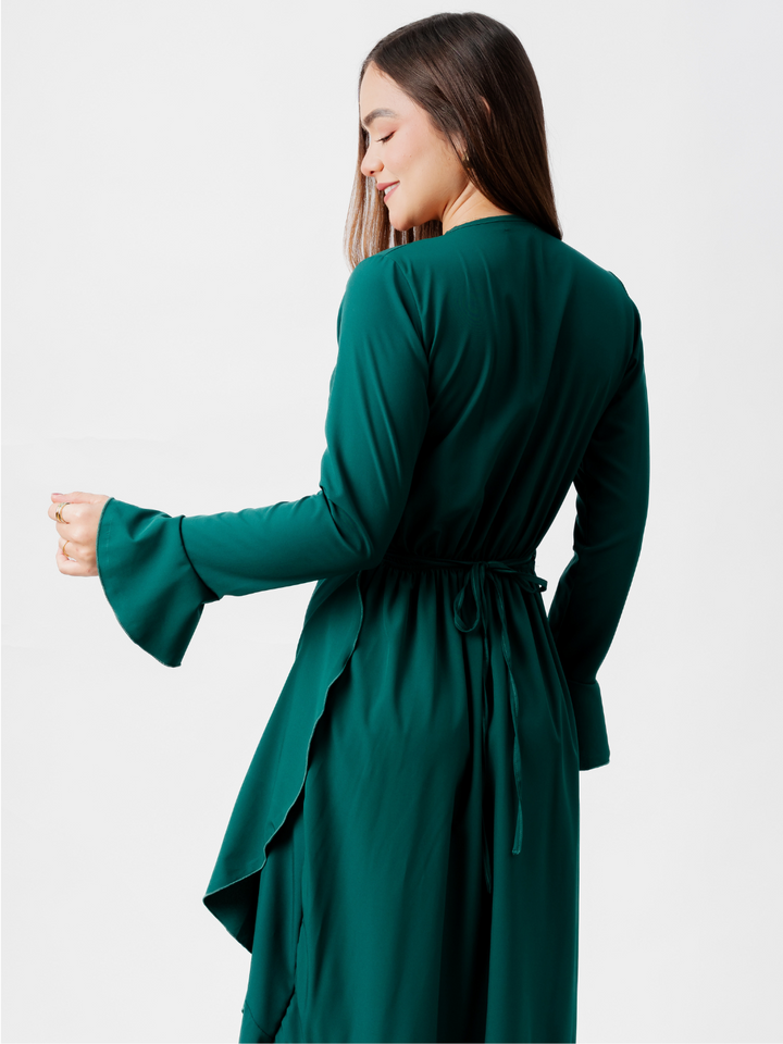 VESTIDO ENVOLVENTE MARIELLA VERDE
