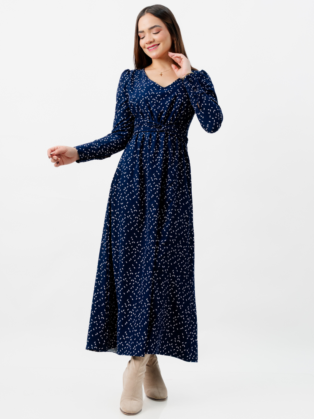 VESTIDO LARGO CAMILA AZUL