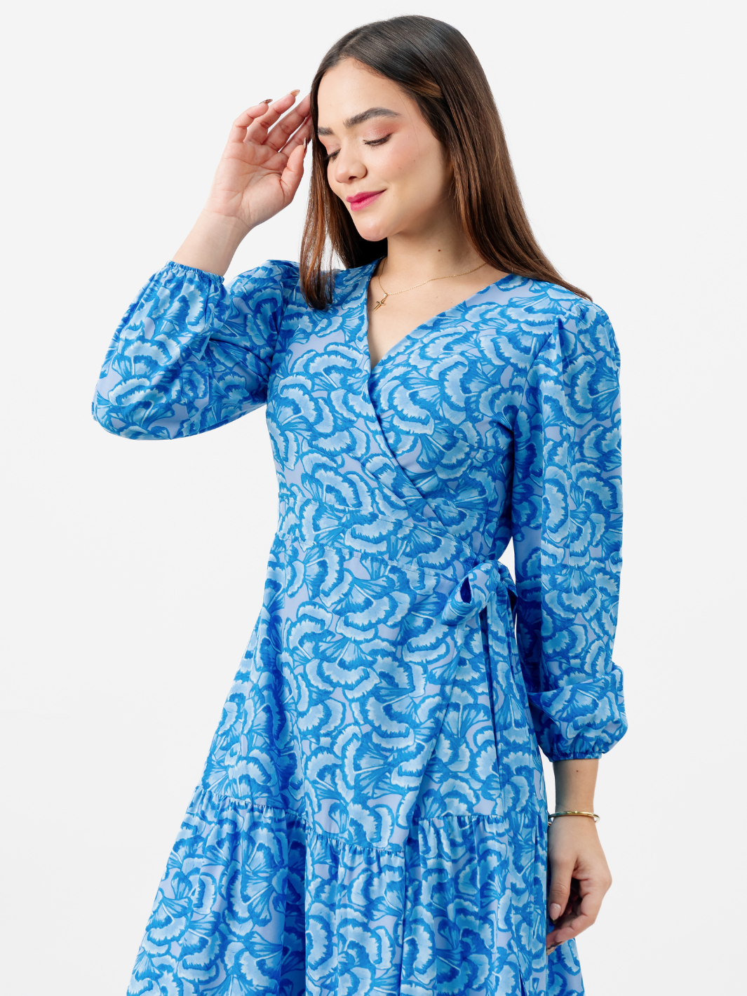 VESTIDO ENVOLVENTE VELVET TURQUESA