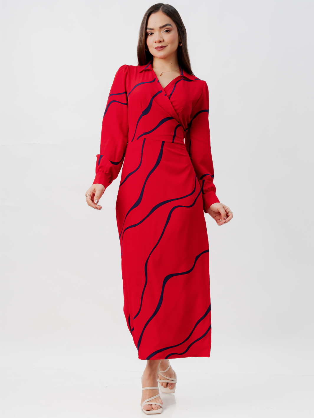 VESTIDO ENVOLVENTE RAYZA ROJO