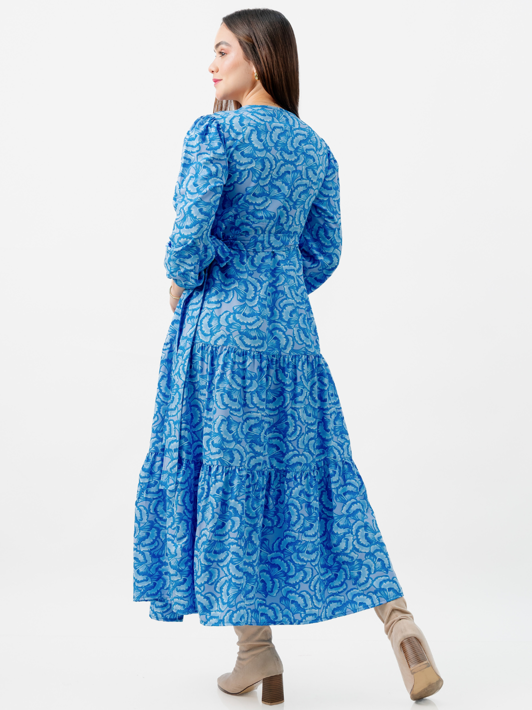VESTIDO ENVOLVENTE VELVET TURQUESA