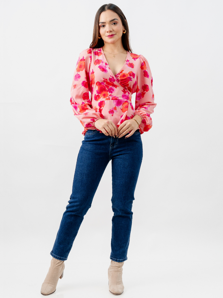 BLUSA MANGA LARGA SIENA ROSA