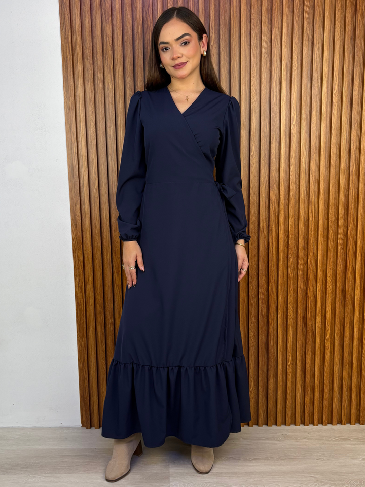 VESTIDO ENVOLVENTE SARA AZUL
