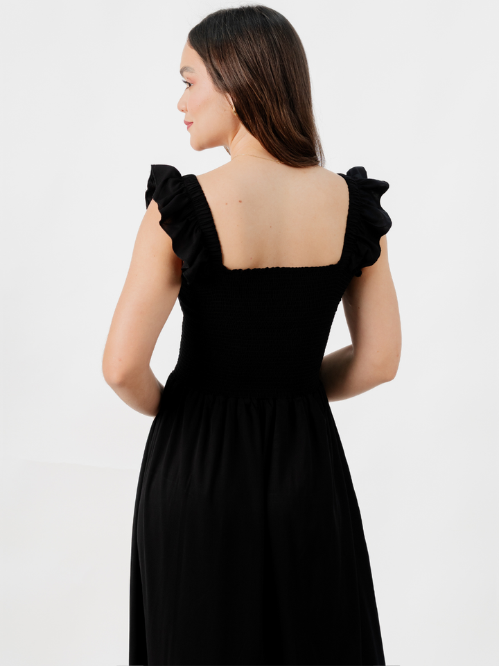 VESTIDO CASUAL LARGO SANDY NEGRO