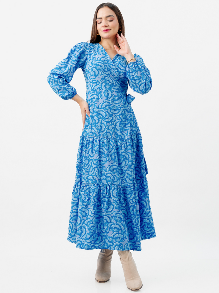 VESTIDO ENVOLVENTE VELVET TURQUESA