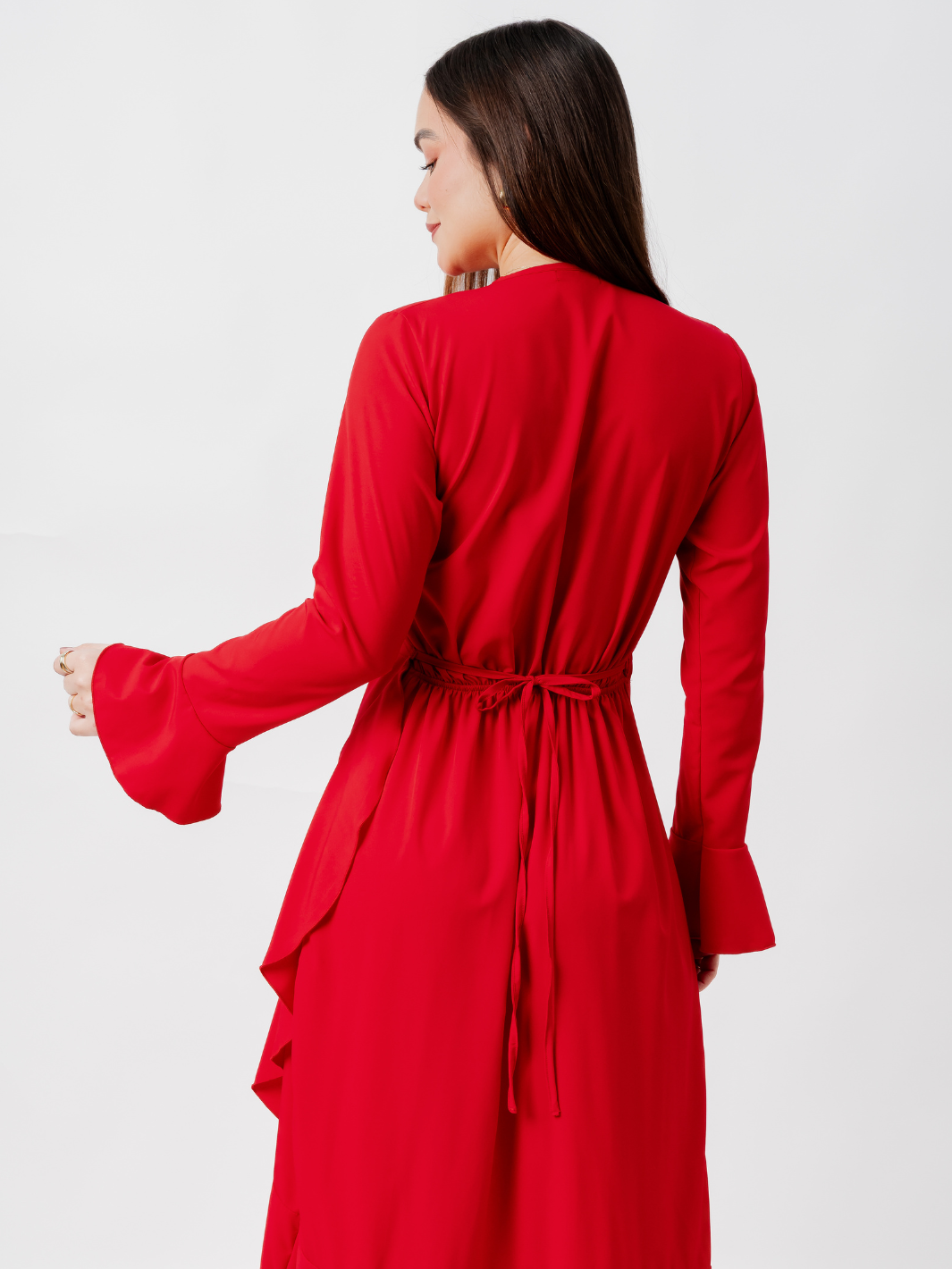 VESTIDO ENVOLVENTE MARIELLA ROJO