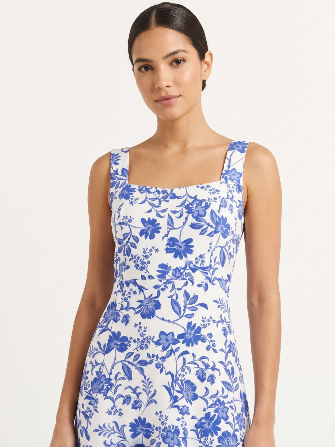 VESTIDO MIDI EN CORTE A SALLY PERLA FLOREADO