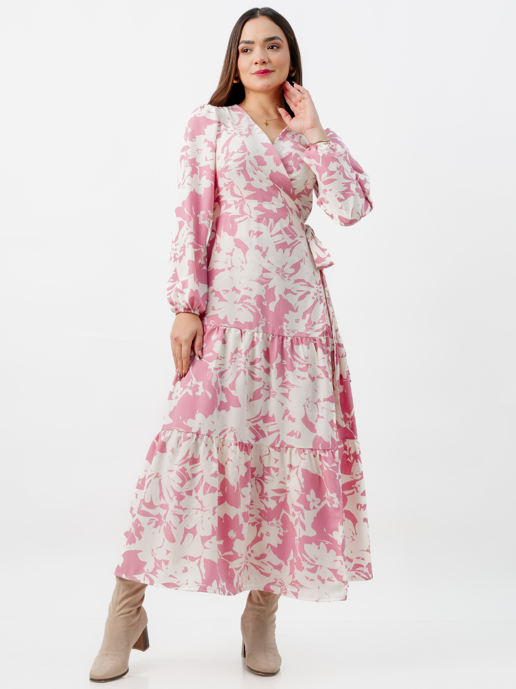 VESTIDO ENVOLVENTE VELVET PERLA
