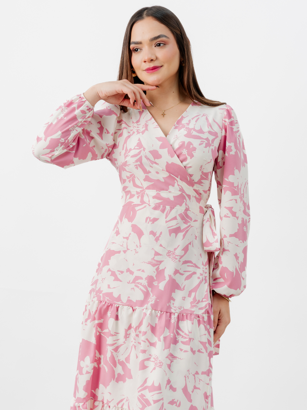 VESTIDO ENVOLVENTE VELVET PERLA