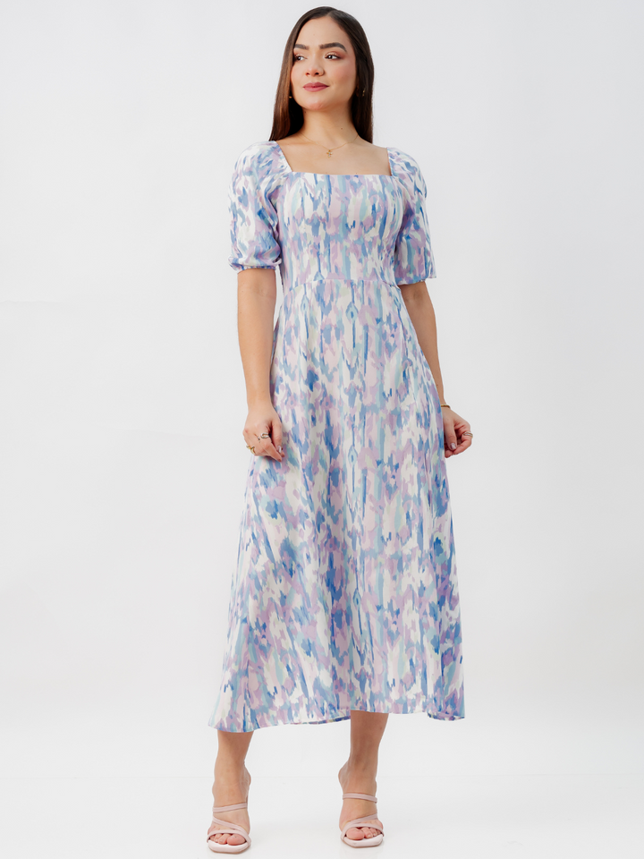 VESTIDO CASUAL LARGO ALONDRA LILA