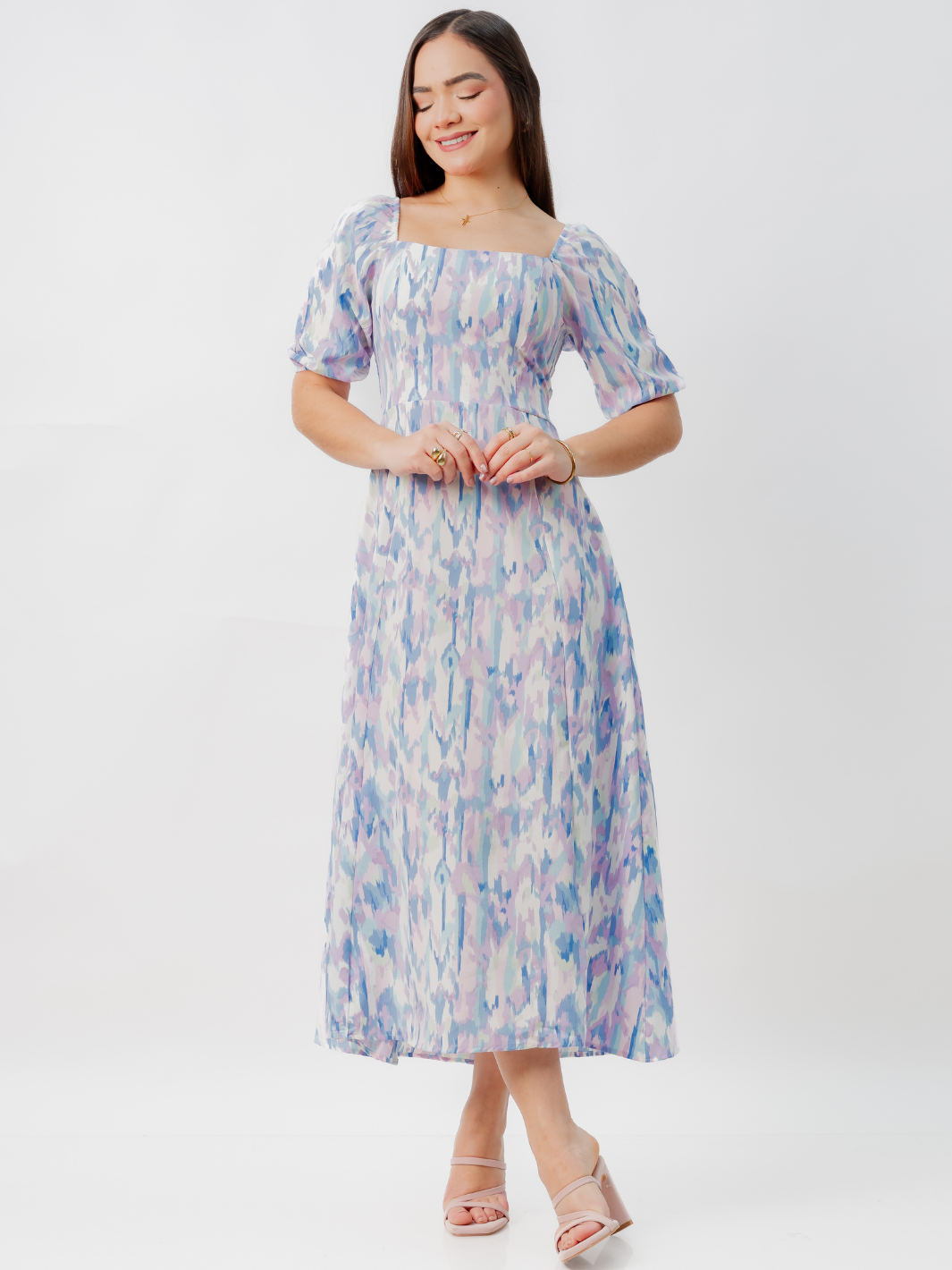 VESTIDO CASUAL LARGO ALONDRA LILA