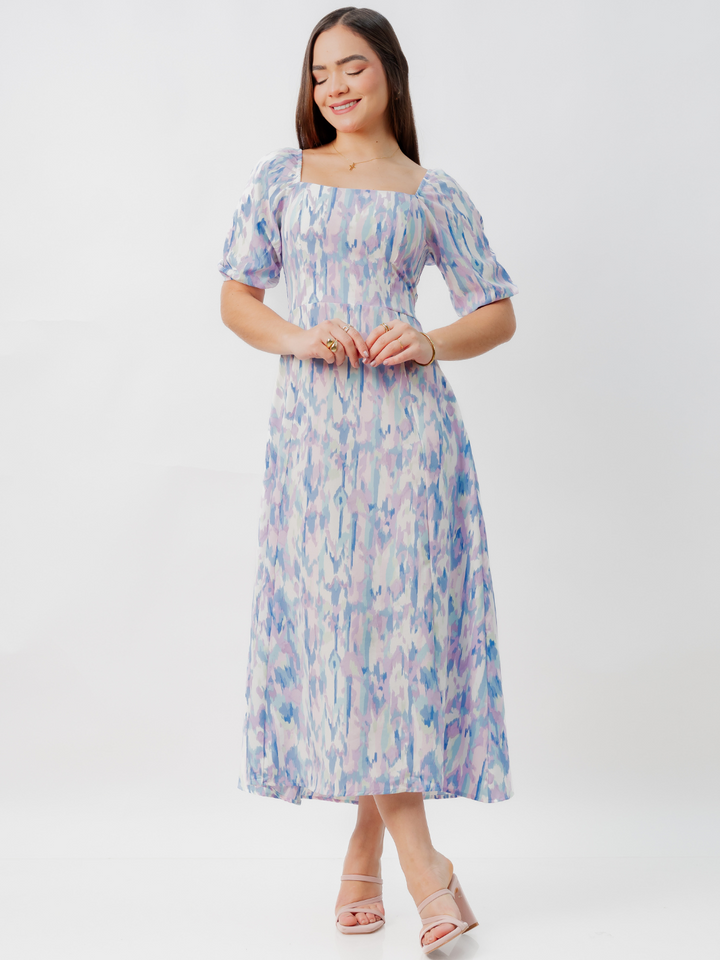 VESTIDO CASUAL LARGO ALONDRA LILA