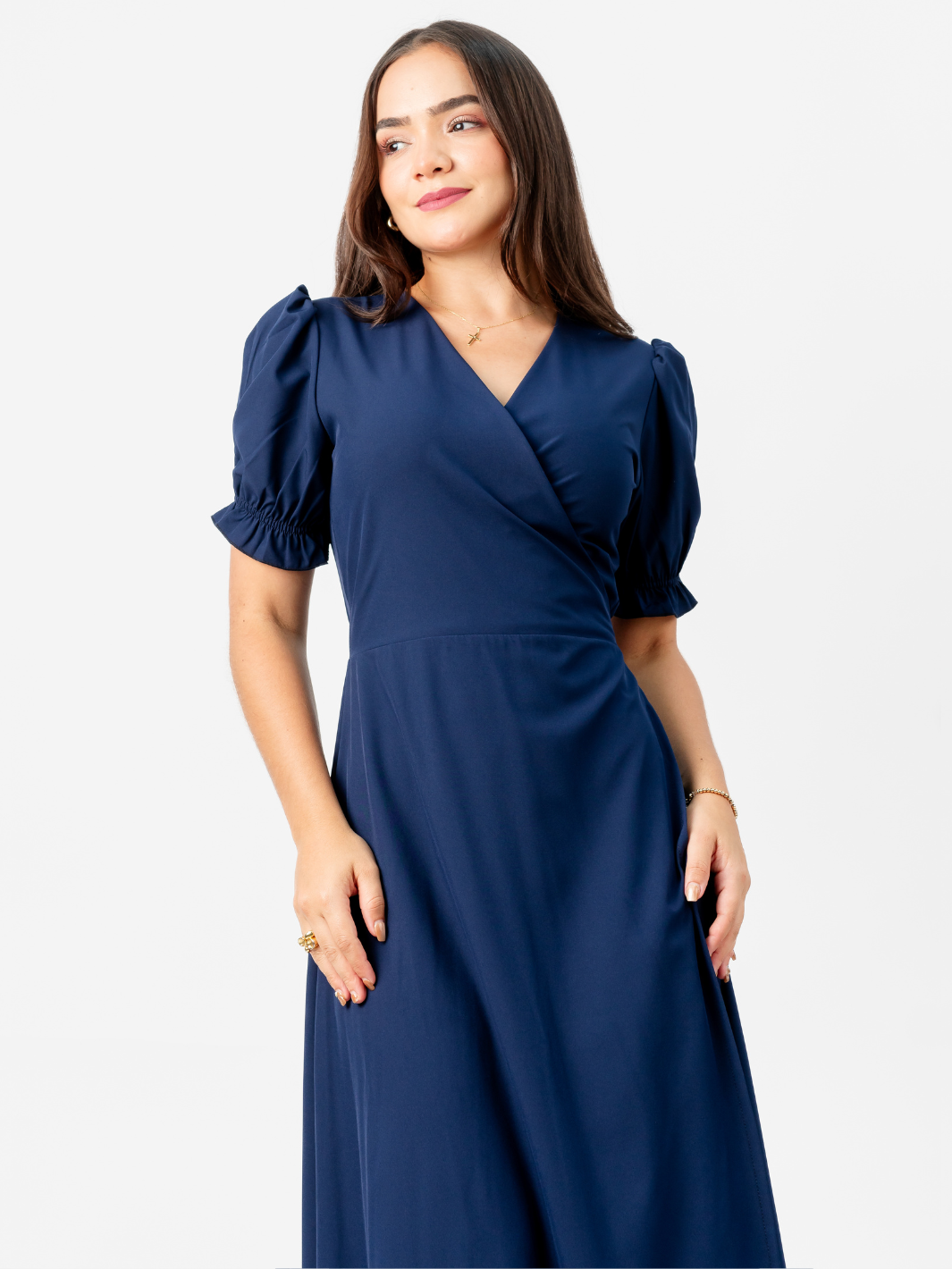 VESTIDO ENVOLVENTE ANI AZUL