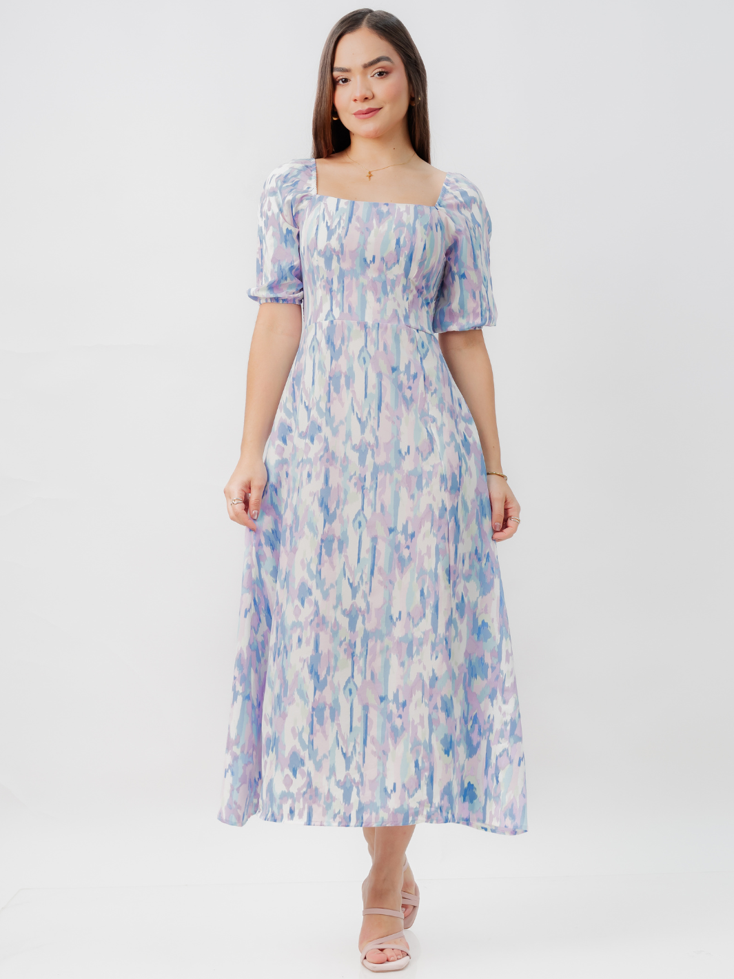 VESTIDO CASUAL LARGO ALONDRA LILA