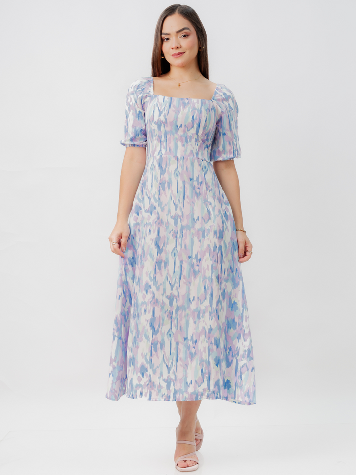 VESTIDO CASUAL LARGO ALONDRA LILA