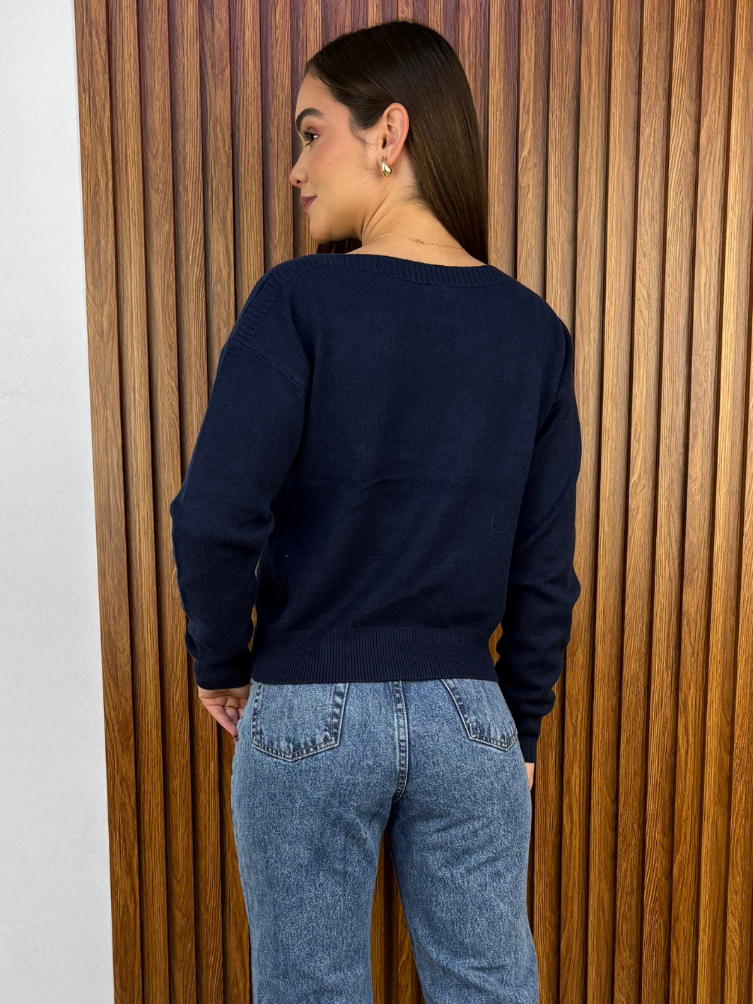 CHOMPA TEJIDA BARBARA AZUL