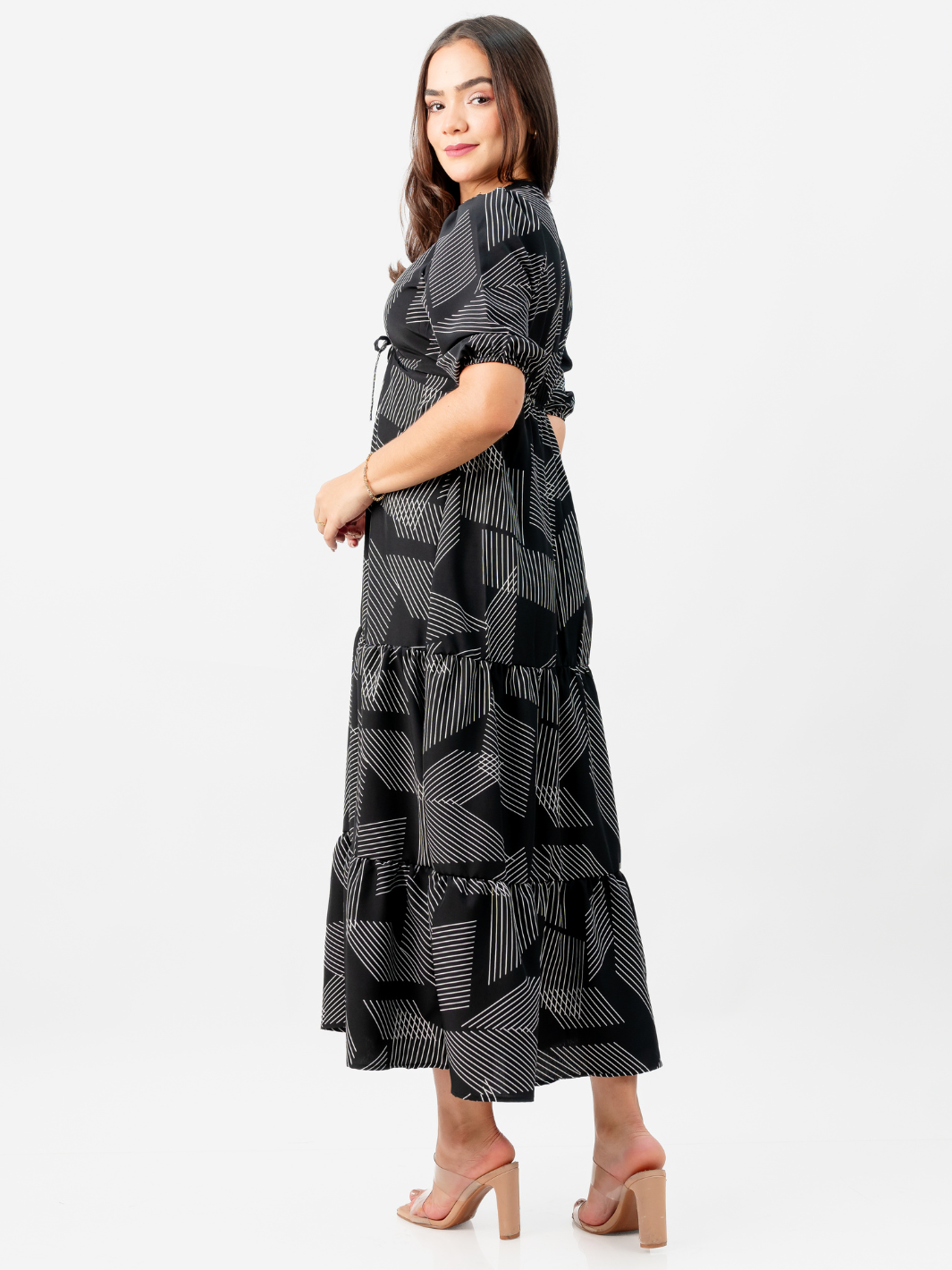 VESTIDO TIZIANA - NEGRO / PERLA