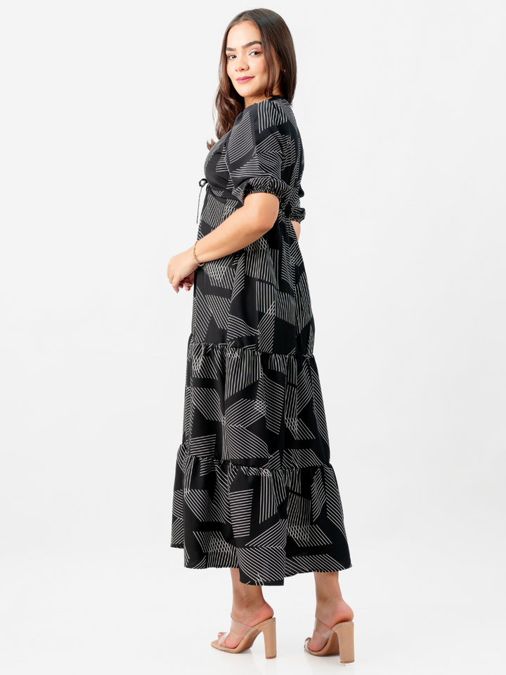 VESTIDO TIZIANA - NEGRO / PERLA