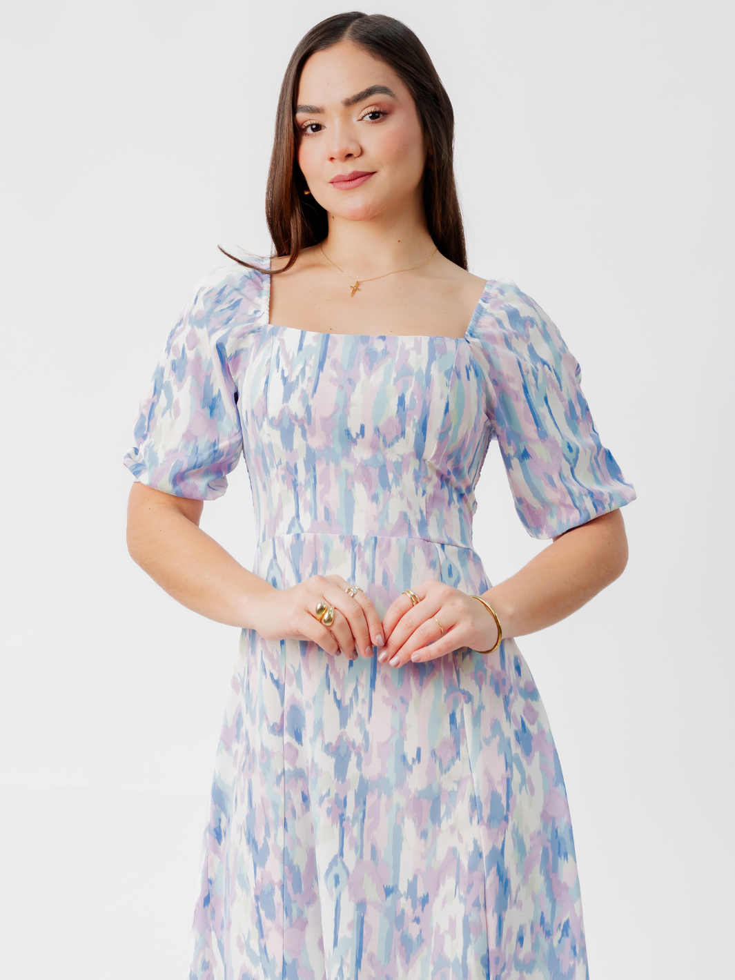 VESTIDO CASUAL LARGO ALONDRA LILA