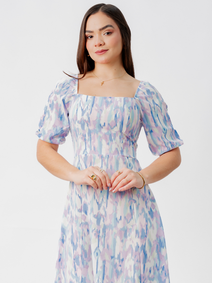 VESTIDO CASUAL LARGO ALONDRA LILA