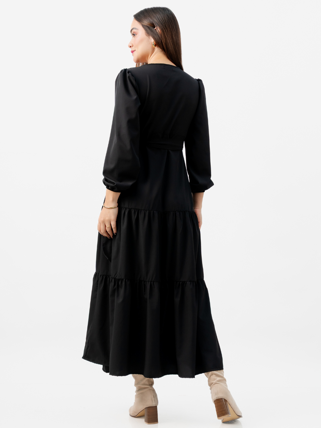 VESTIDO ENVOLVENTE VELVET NEGRO