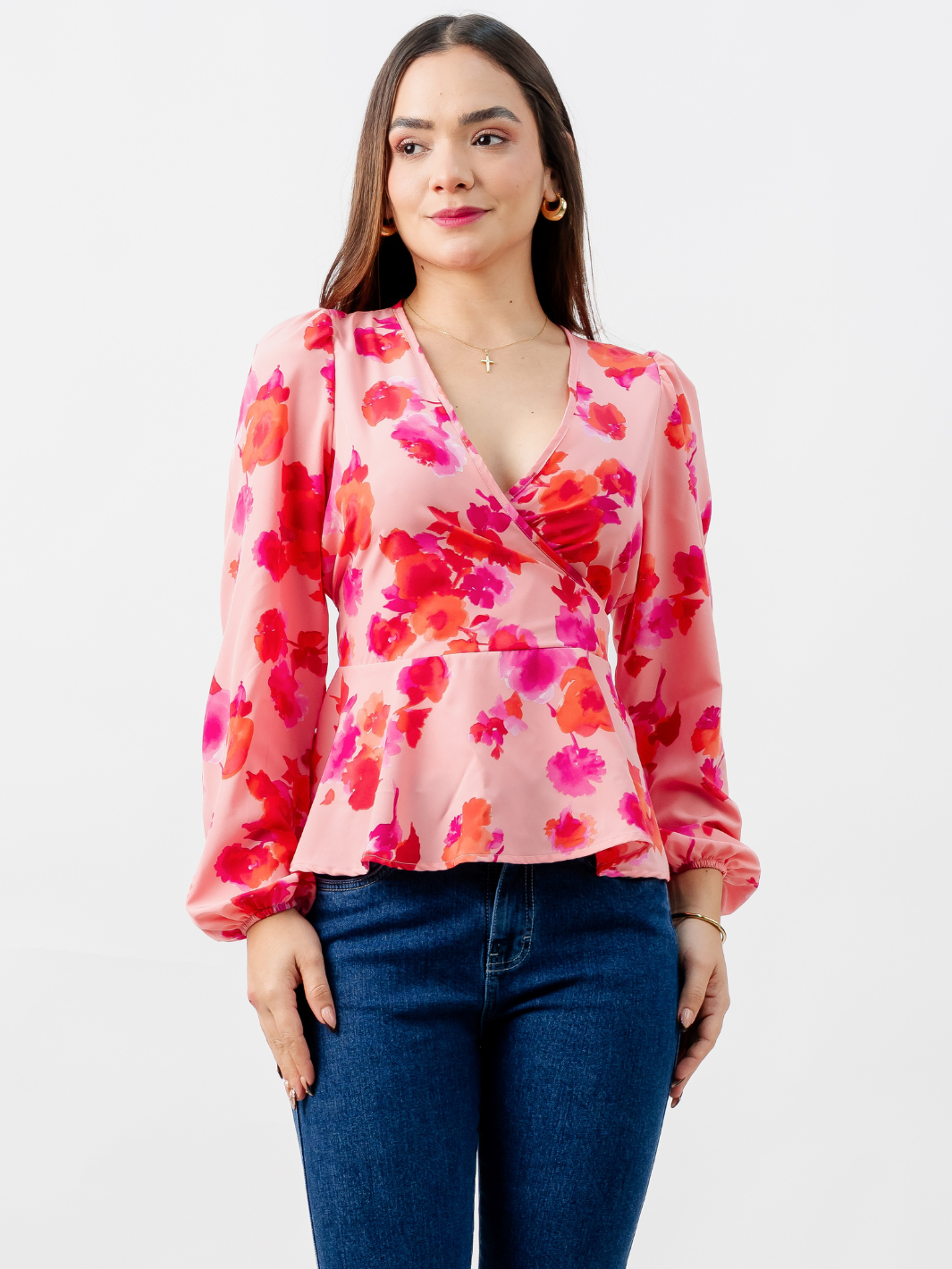 BLUSA MANGA LARGA SIENA ROSA