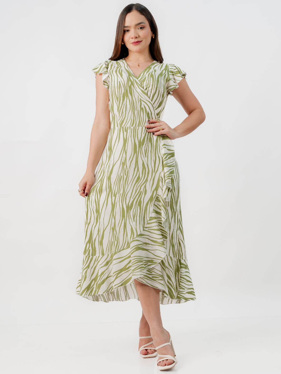 VESTIDO ENVOLVENTE MICAELA VERDE