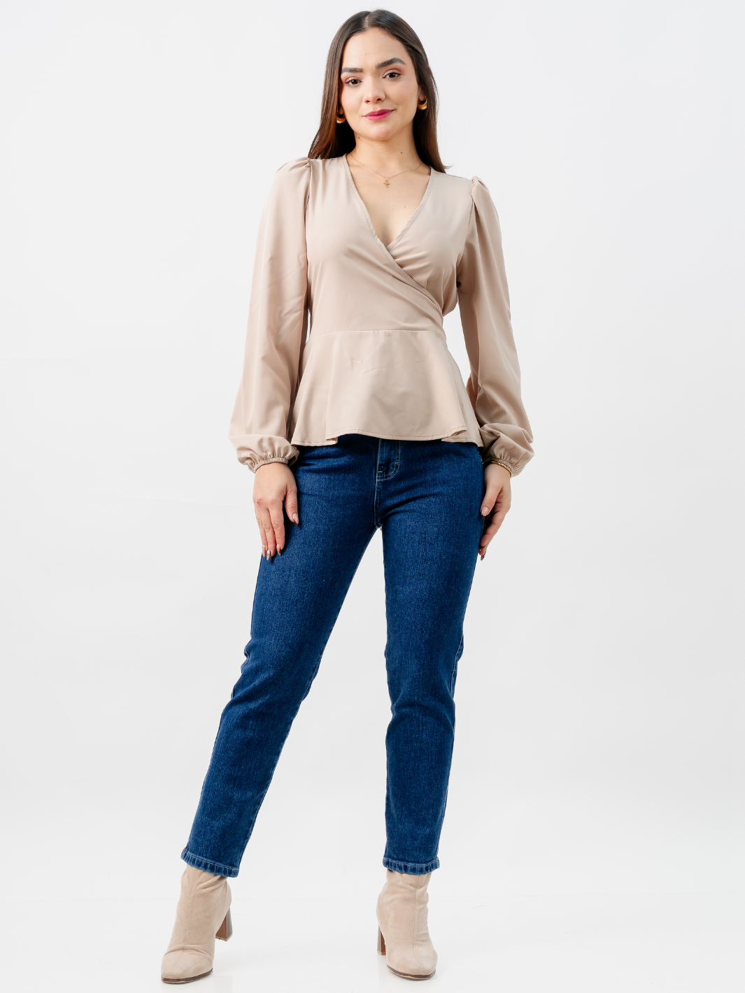 BLUSA MANGA LARGA SIENA NUDE