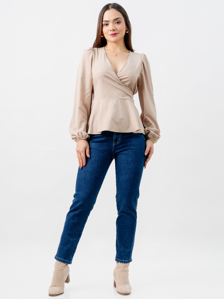 BLUSA MANGA LARGA SIENA NUDE