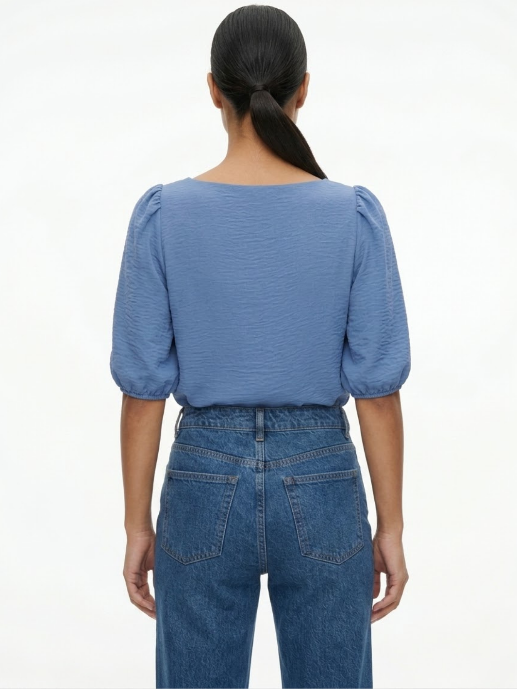 BLUSA MANGA 3/4 CON CUELLO OJAL LIVIA ITALIANO